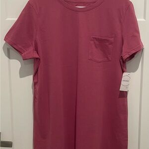 Jockey Burgundy Casual Knit T-shirt Dress